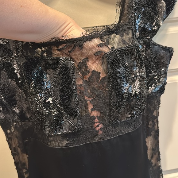 Georges Chakra Custom Black Lace & Sequin Gown - Picture 5 of 11